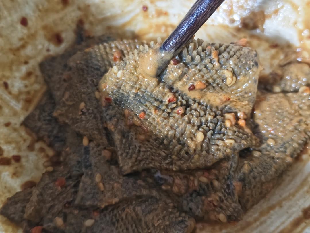 麻酱素毛肚的做法