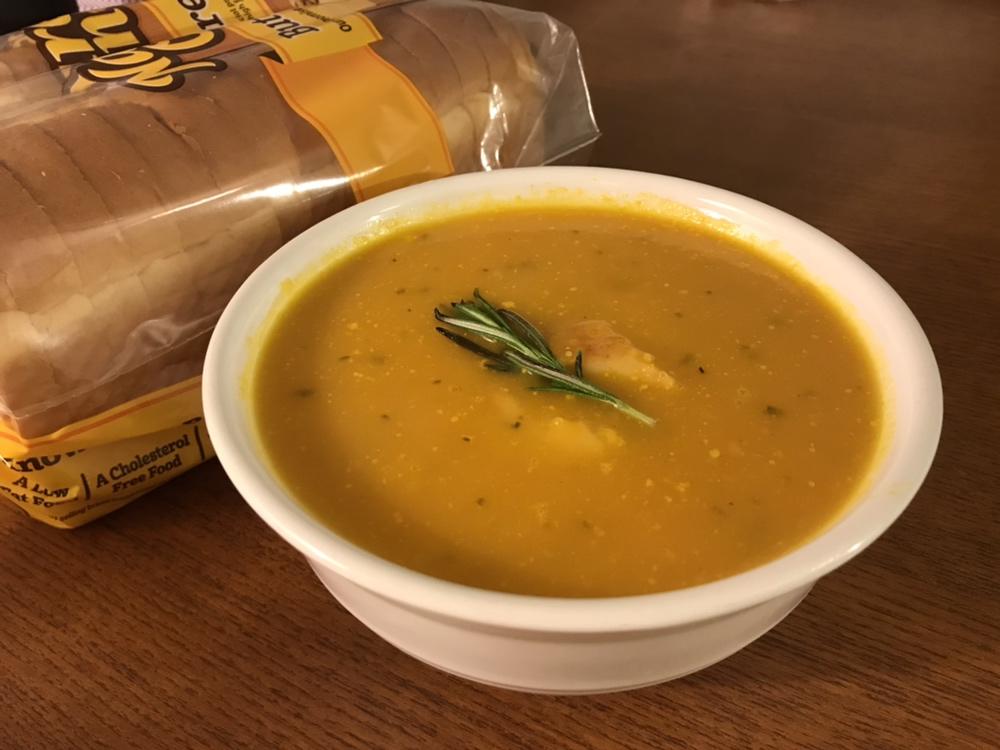 扇贝香烤南瓜汤