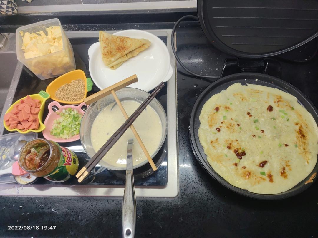 简单快手蔬菜鸡蛋煎饼