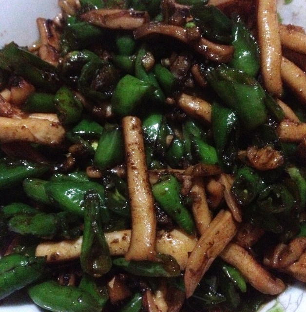 青椒炒鱿鱼