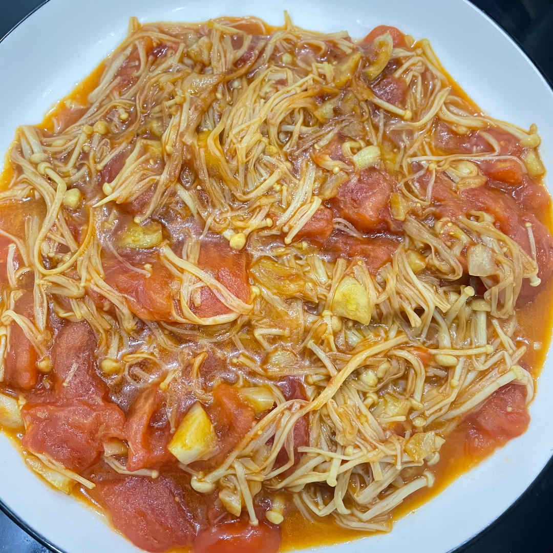 低脂低卡～营养又下饭的番茄金针菇