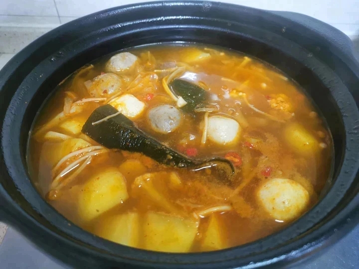 韩式泡菜肥牛豆腐汤🥘