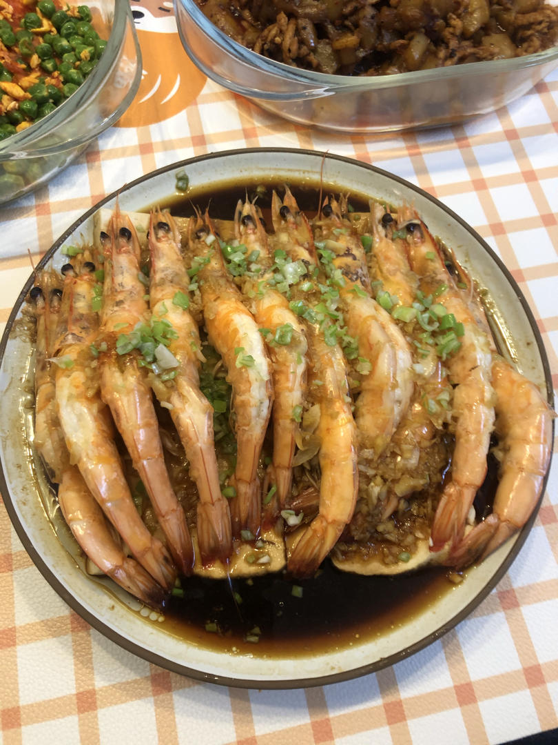 蒜蓉蒸虾