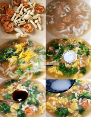 西兰花虾仁菌菇汤，低卡低脂！鲜美营养！