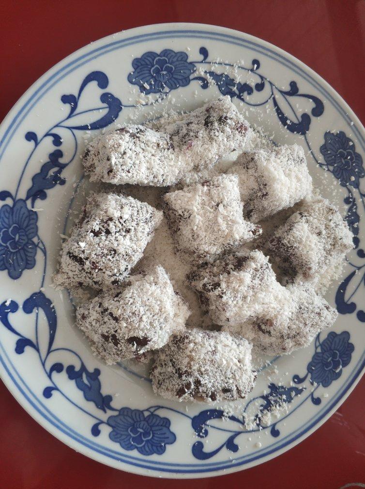 免烤箱速成小食点心——山药蔓越莓小方