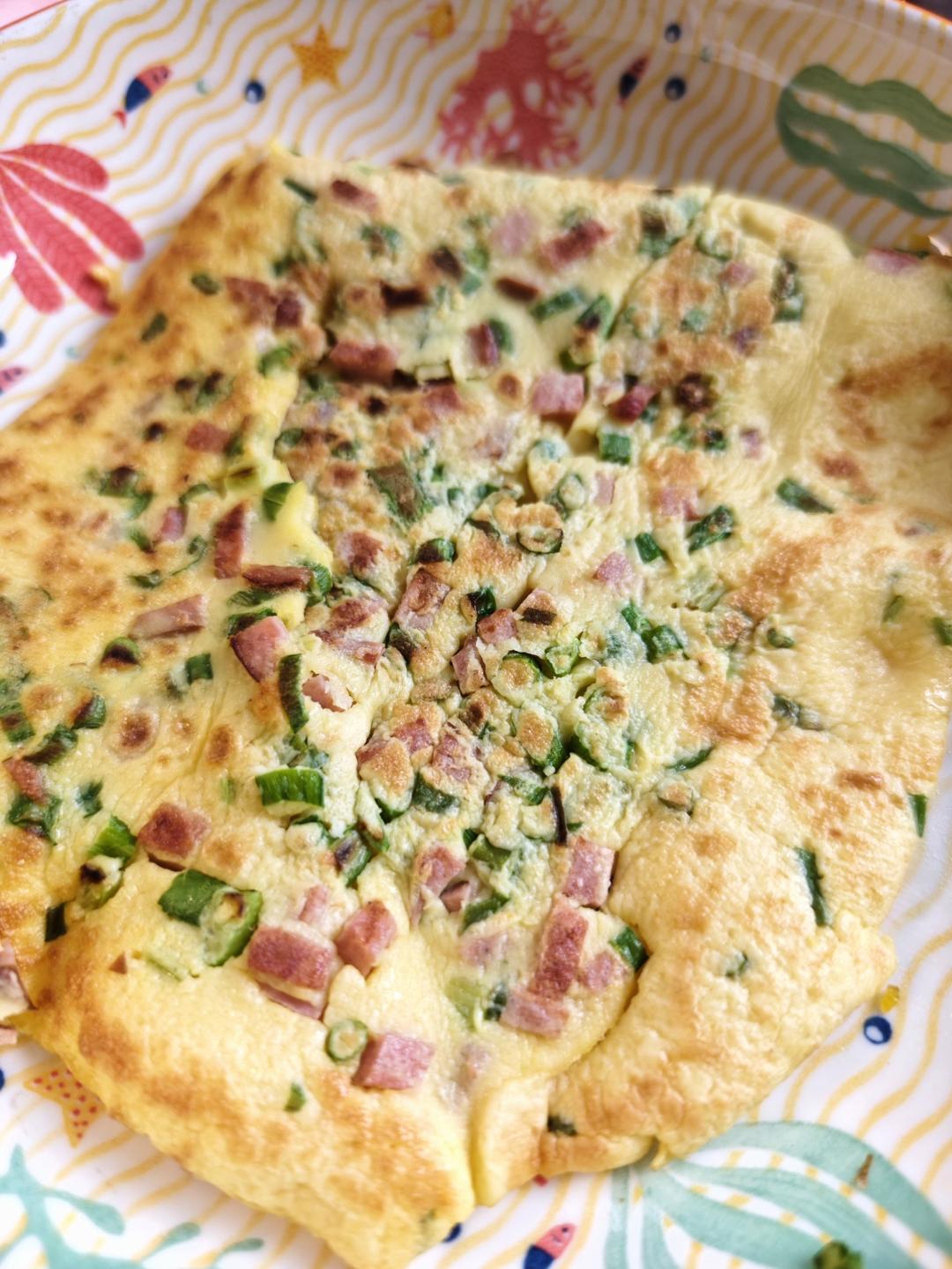 香葱火腿鸡蛋薄饼