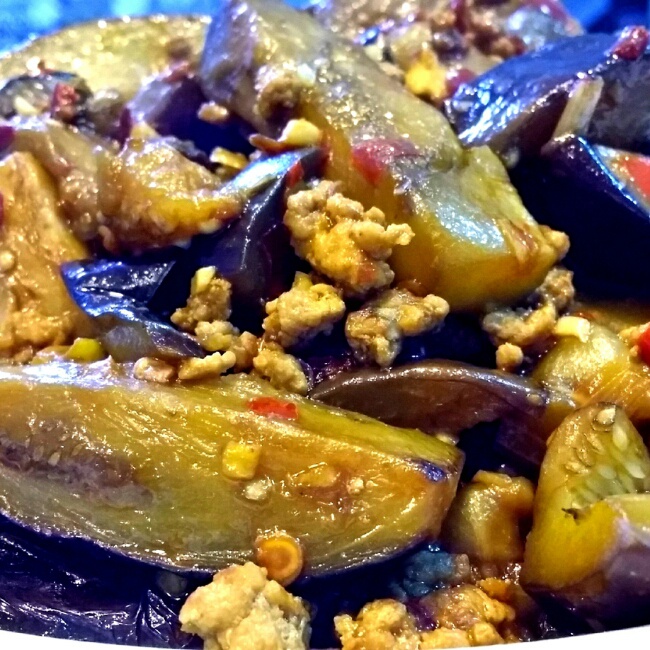 酱爆肉末茄子