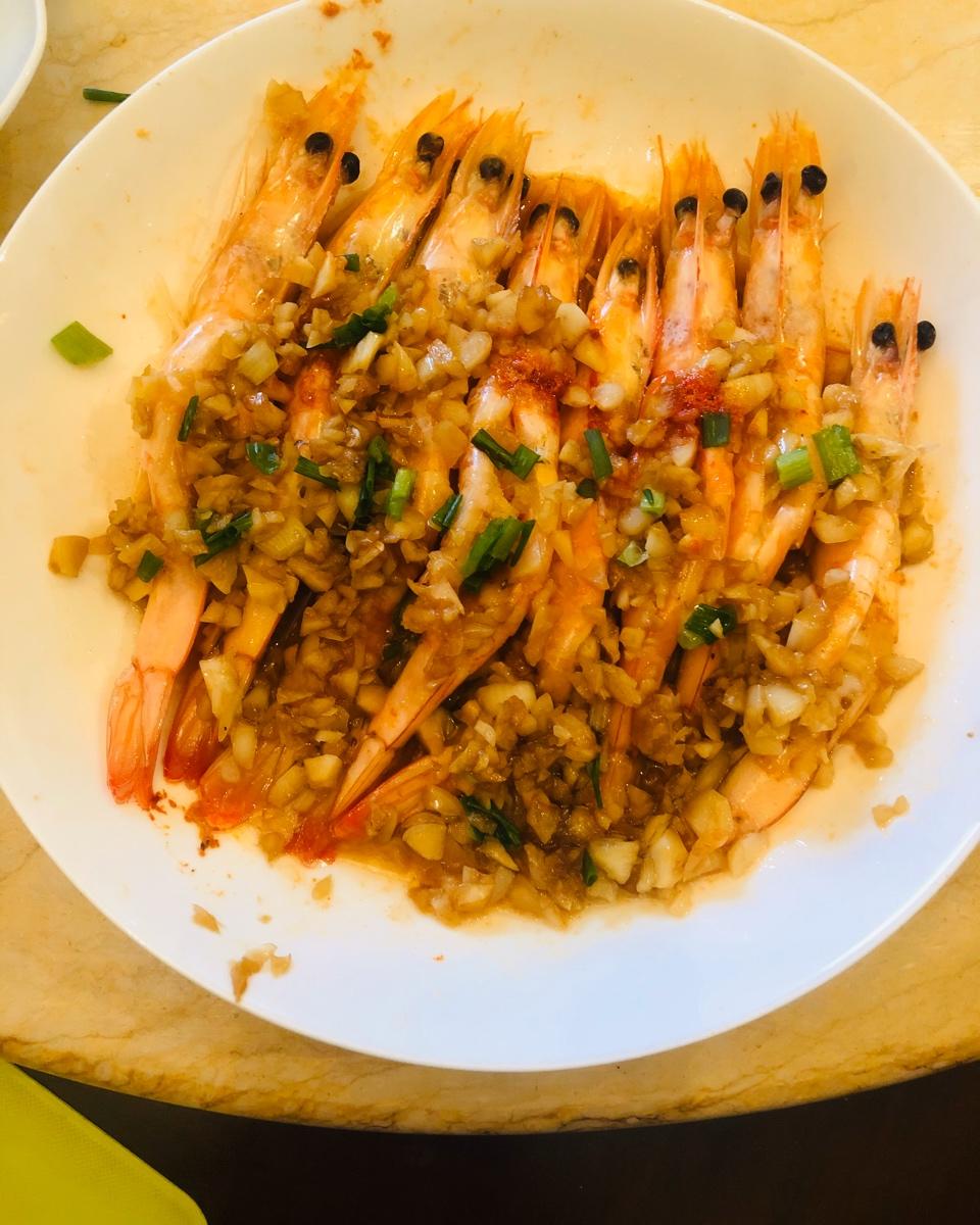蒜蓉蒸虾