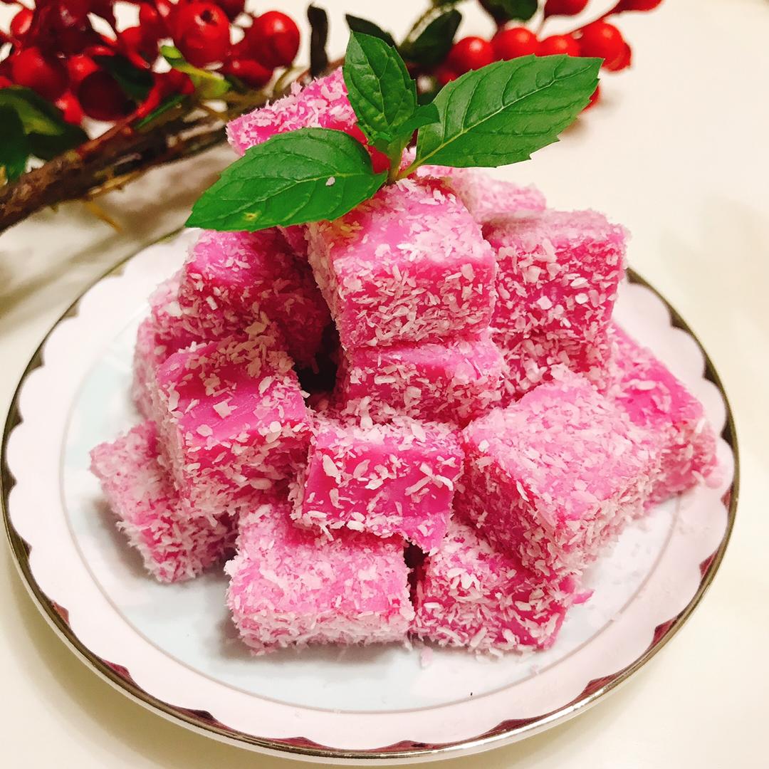 少女心爆棚的火龙果牛奶小方