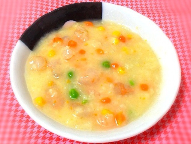 鲜虾蔬菜粥