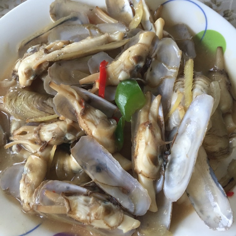 葱姜炒蛏子