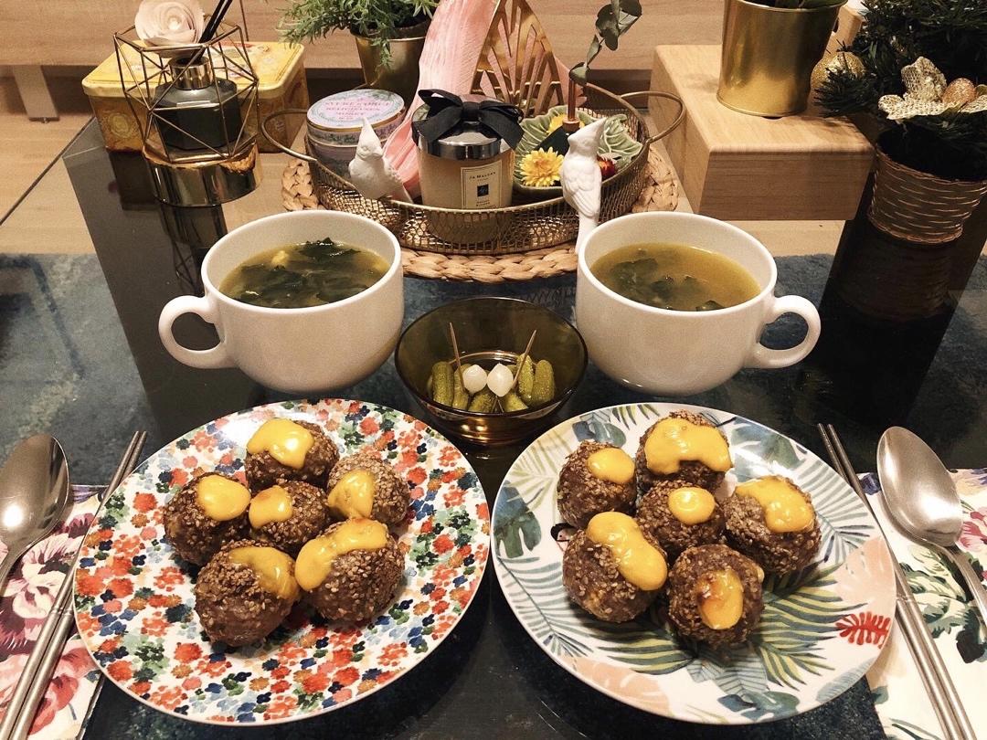 时蔬芝士牛肉丸子