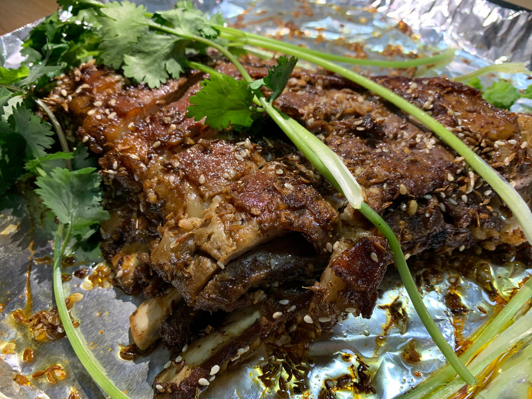 家庭烤箱烤羊排