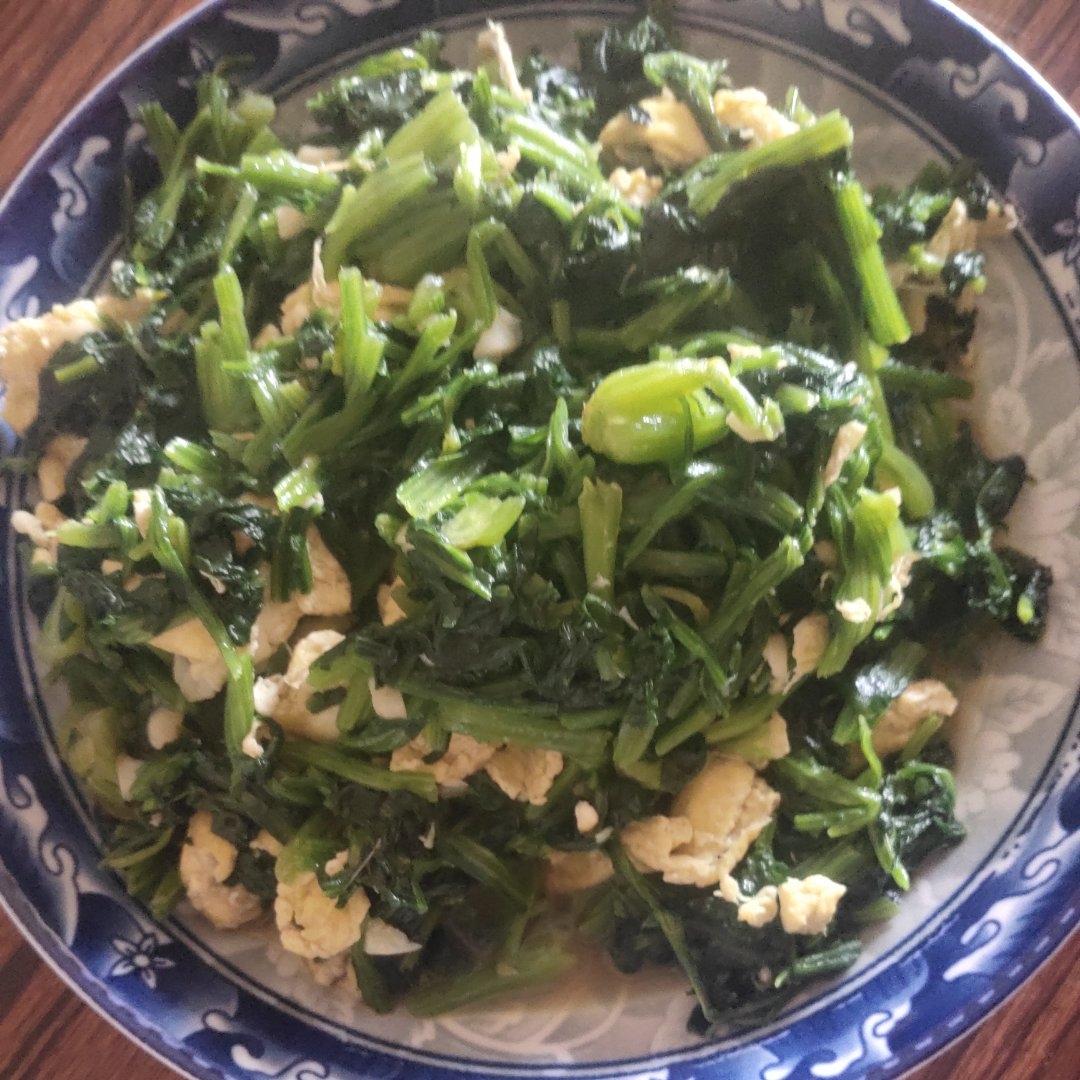 菠菜炒鸡蛋（味道香喷的秘诀）