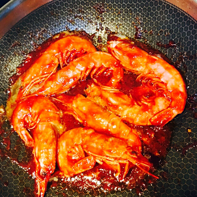 茄汁红酒烩阿根廷红虾