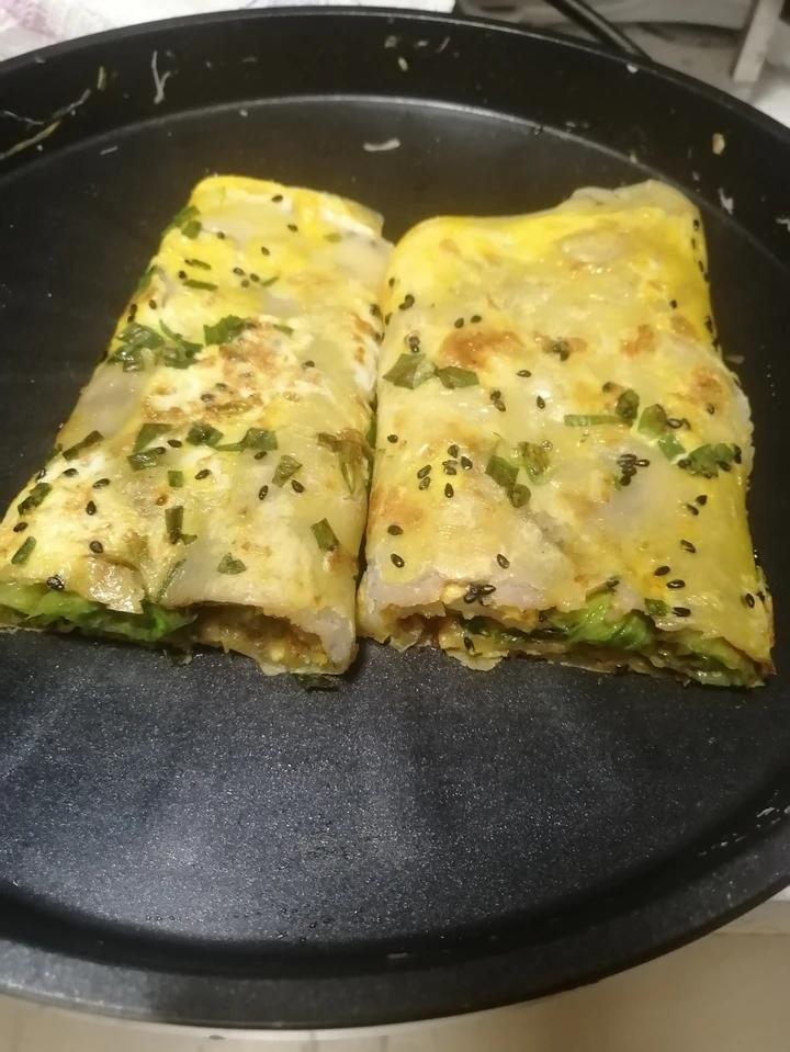 秒杀早餐摊不破皮大煎饼，步骤超详细