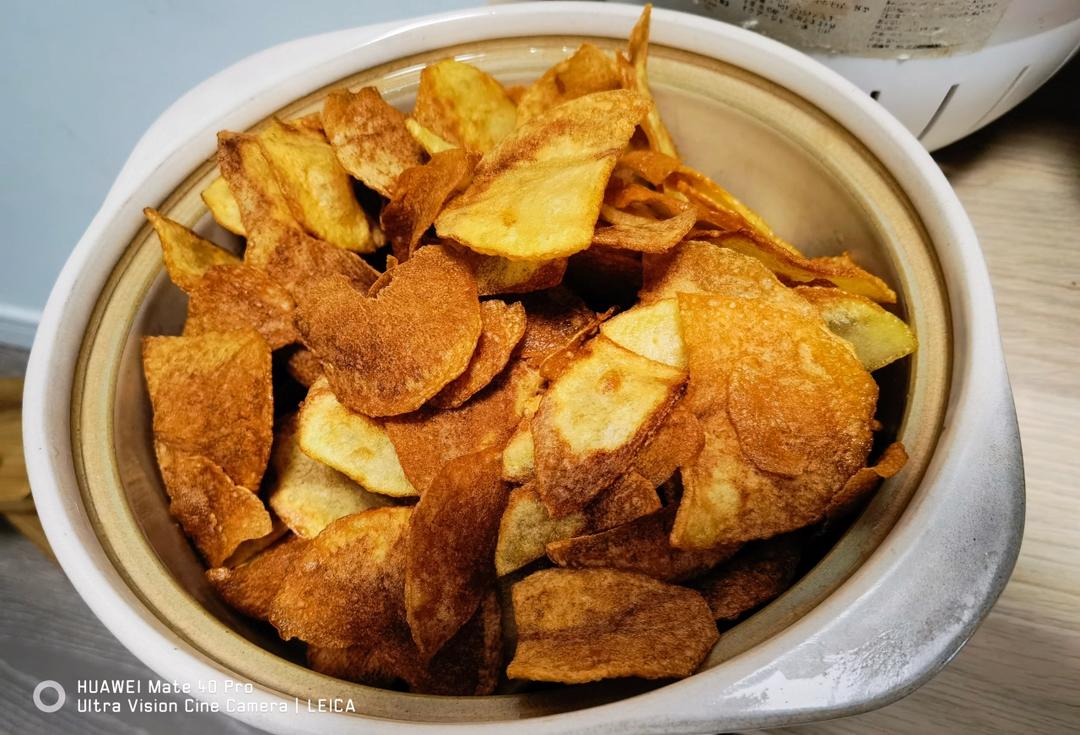 🔥焦香酥脆～自制薯片，嘎嘣脆秒杀膨化薯片