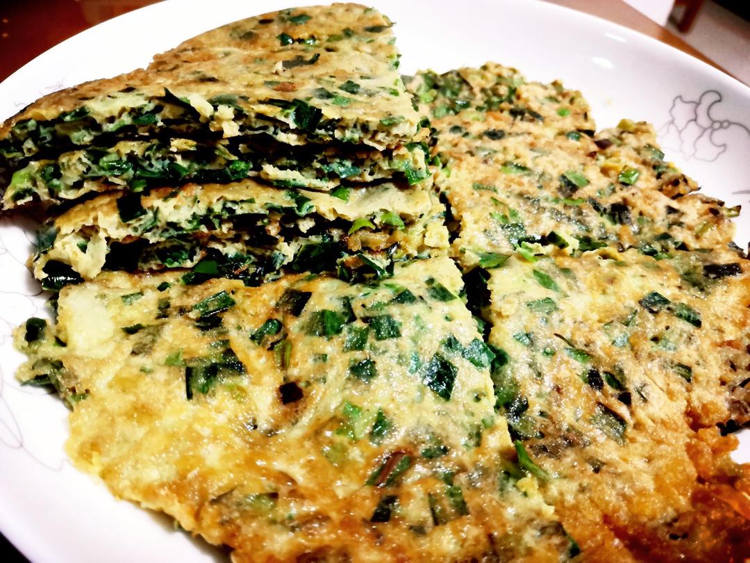 最简版韭菜鸡蛋饼