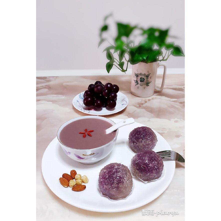 水晶紫薯丸子