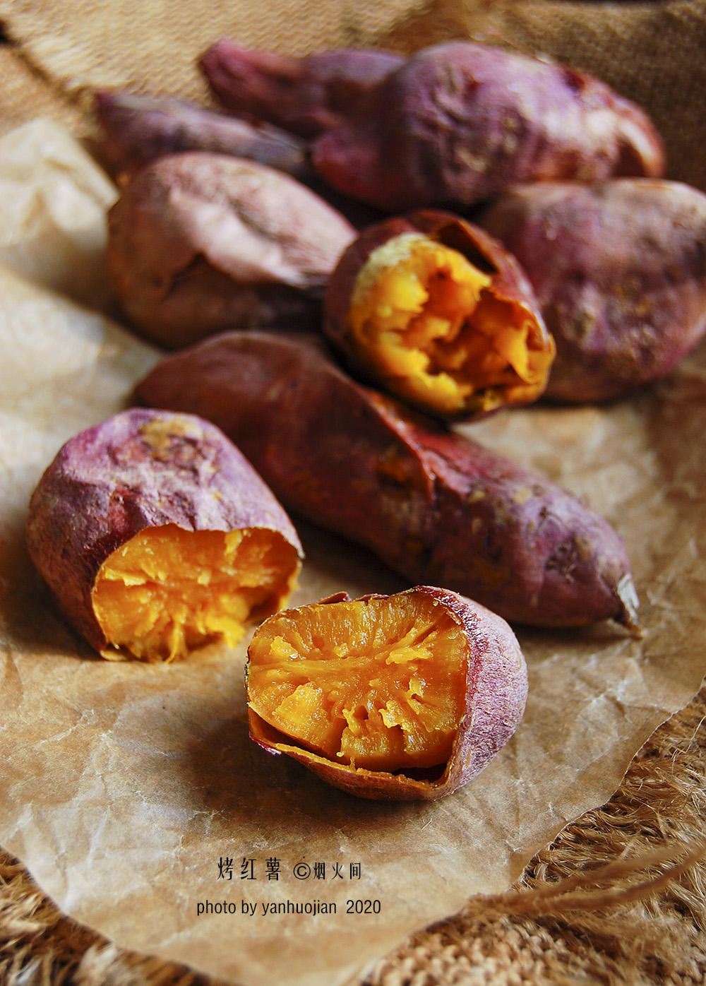 冬日街头人气小吃！🔥烤红薯的做法