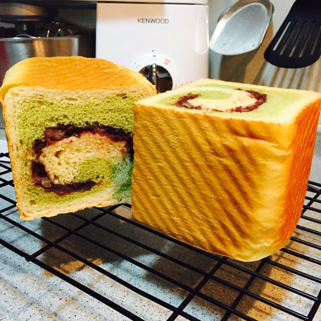抹茶蜜豆吐司