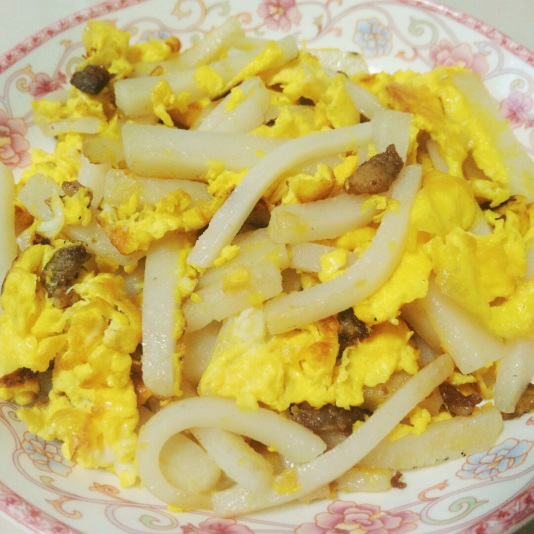 蛋炒年糕（一个人的晚餐）