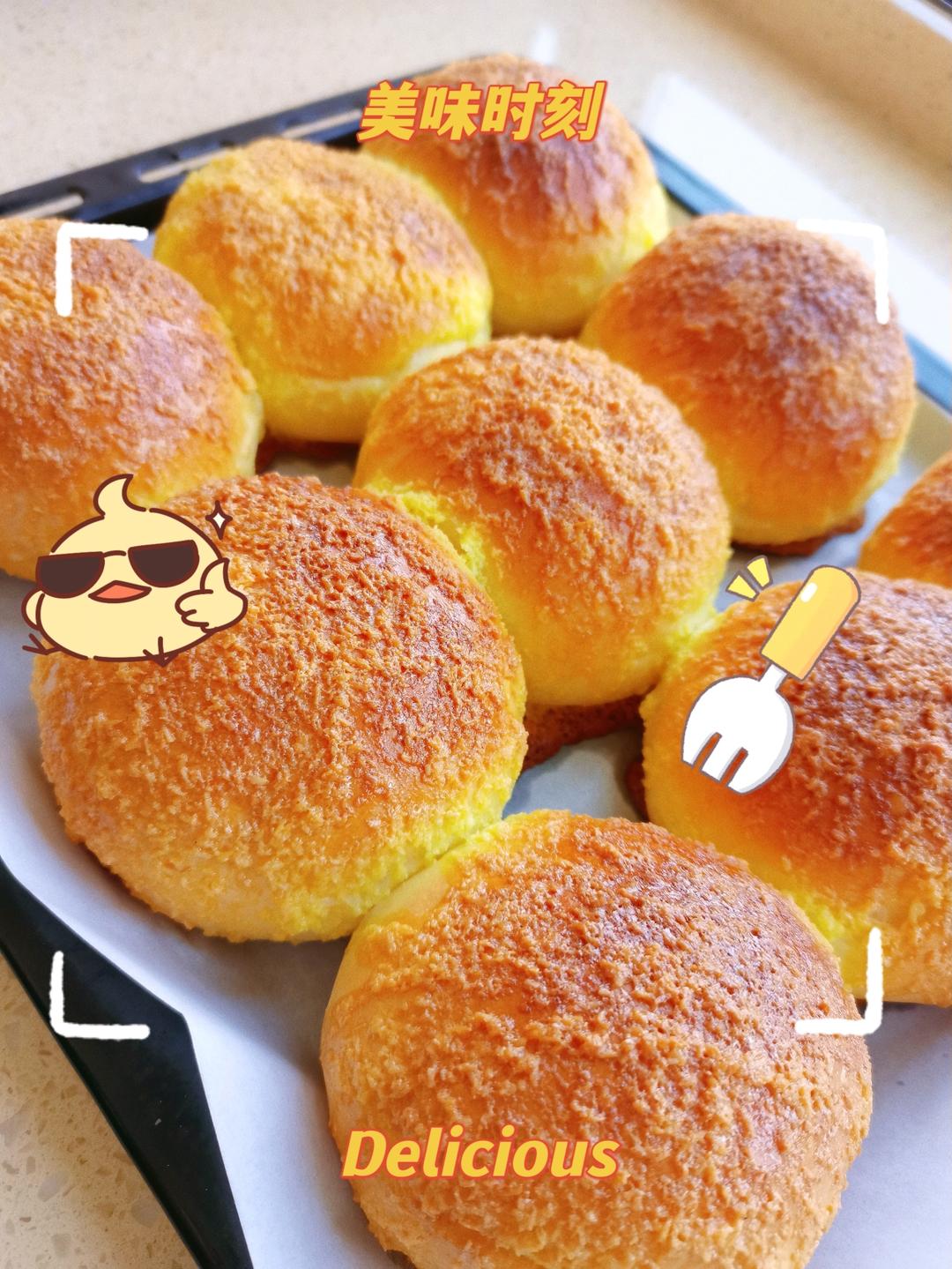 椰蓉小餐包.柔软拉丝,椰香浓郁