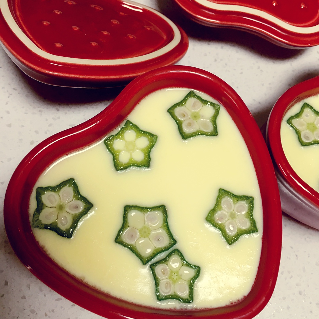 颜值控-做一朵开在碗里的花秋葵蒸水蛋