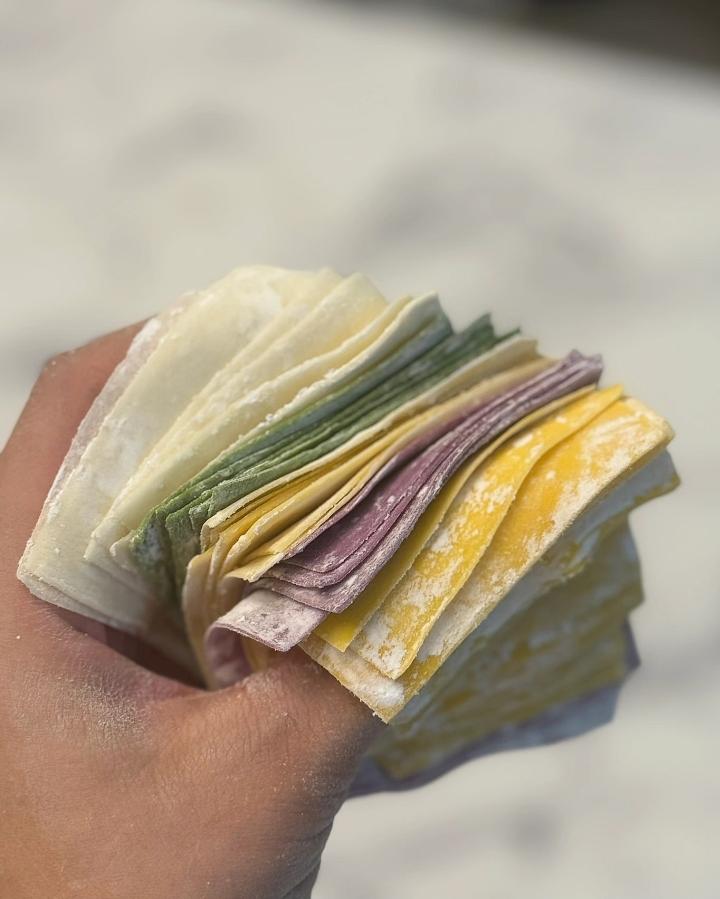 大宝贝的彩色果蔬馄饨皮『 擀皮自己做』的做法