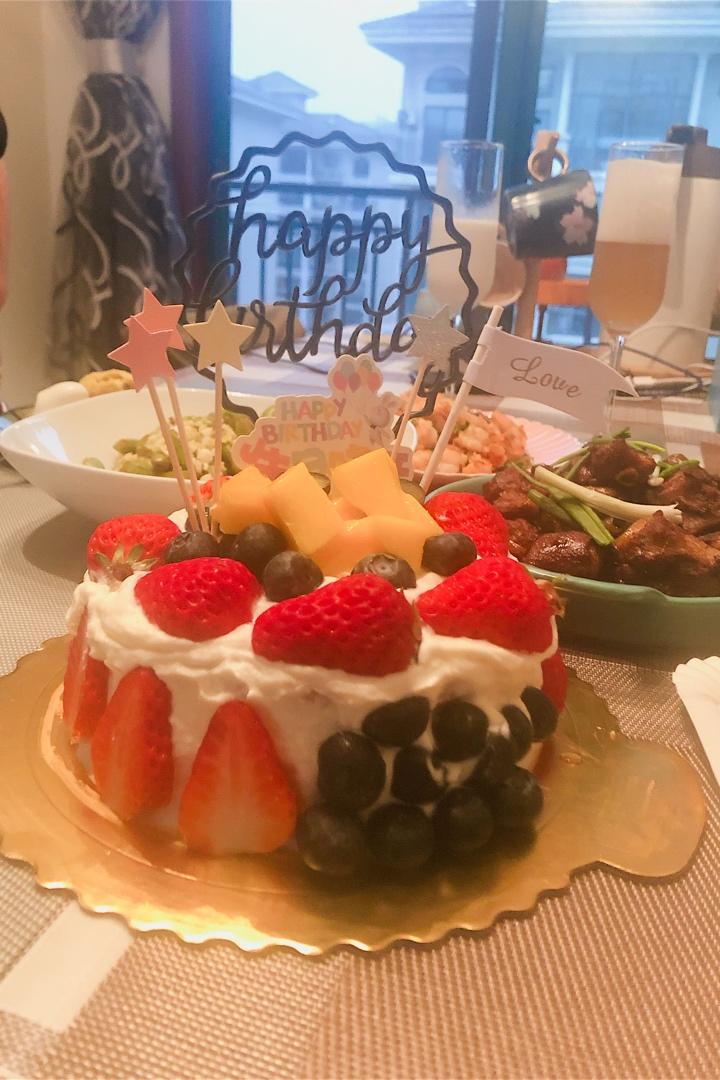 不会抹奶油也可以做的水果裸蛋糕～