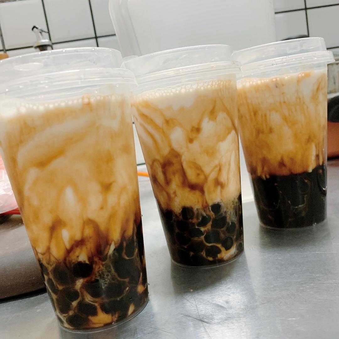 网红黑糖牛乳脏脏茶 黑糖鹿丸