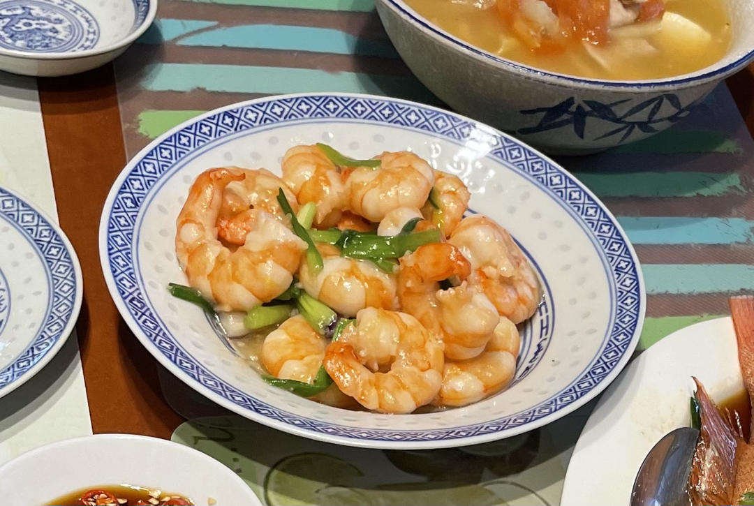 葱爆虾仁