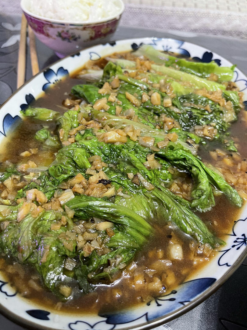 超级好吃低脂低热量的～蚝油生菜