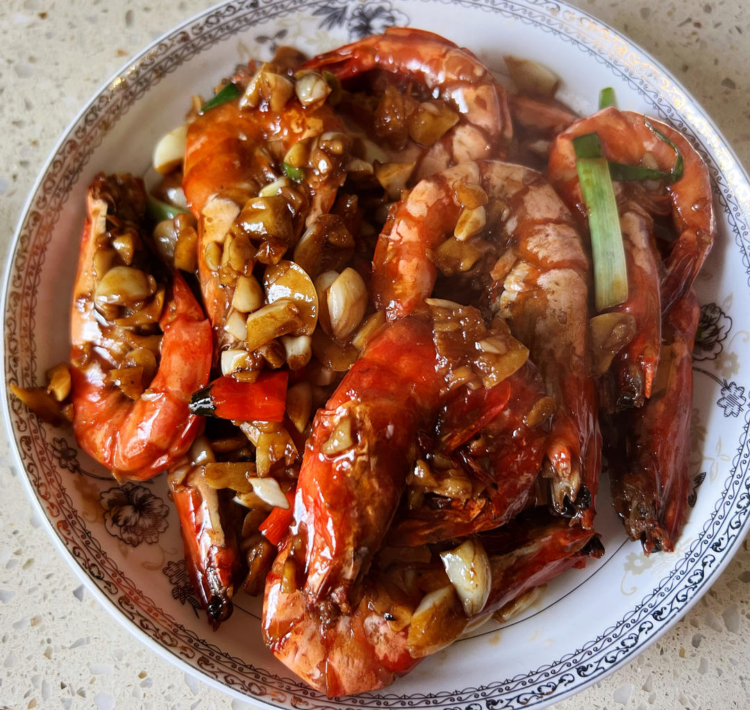 蒜蓉美极黑虎虾