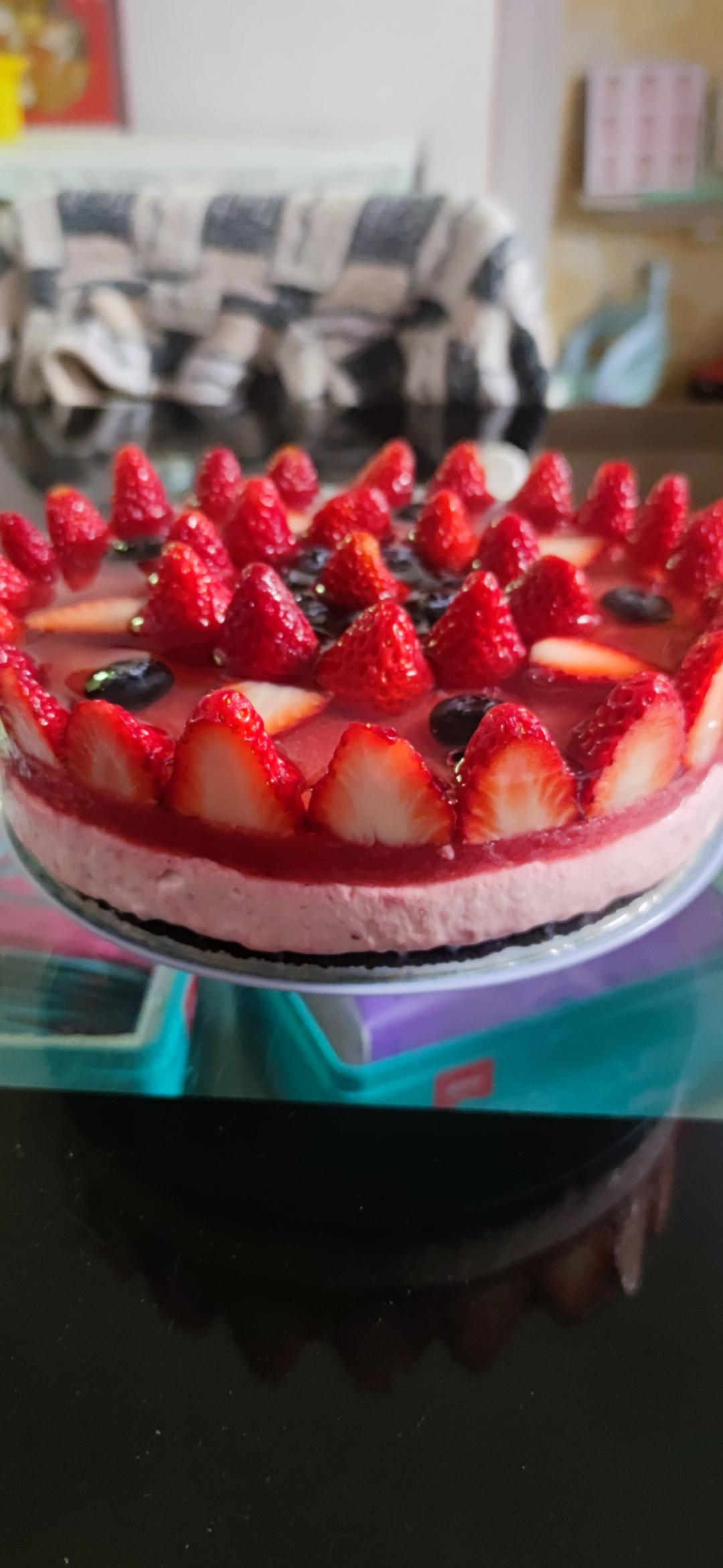 strawberry cheesecake草莓慕斯蛋糕（自用图后补）搬运自HidaMari Cooking