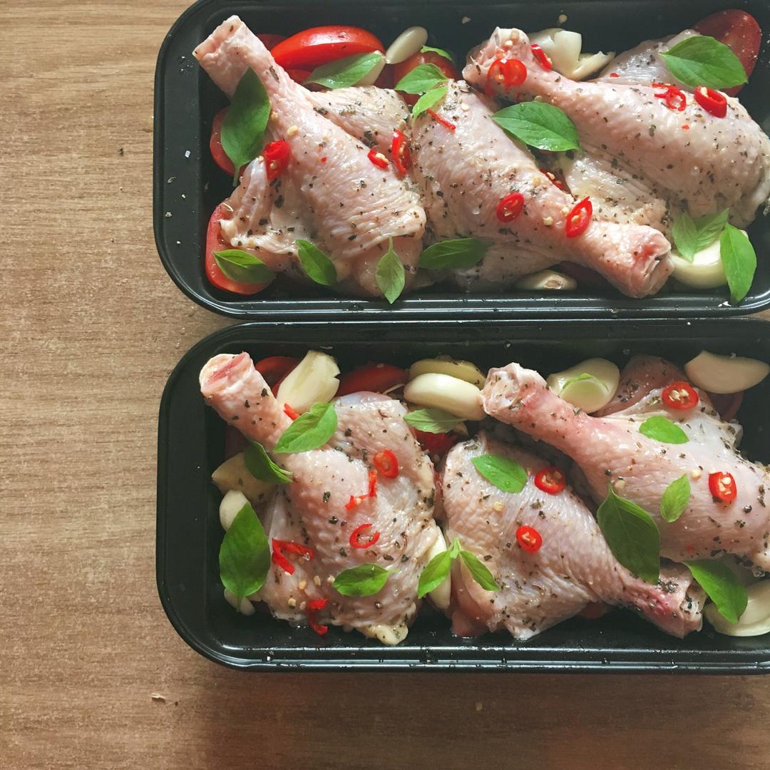 番茄罗勒烤鸡腿（杰米奥利弗的方子）