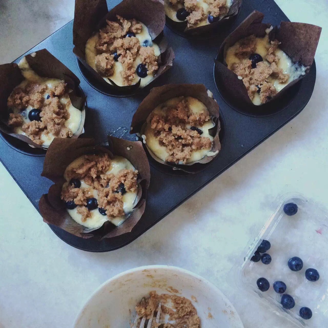 简单好吃的爆浆蓝莓马芬(免打发)