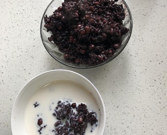 健康低脂碳水之紫米红豆馅儿&紫米红豆牛奶粥一锅出的做法