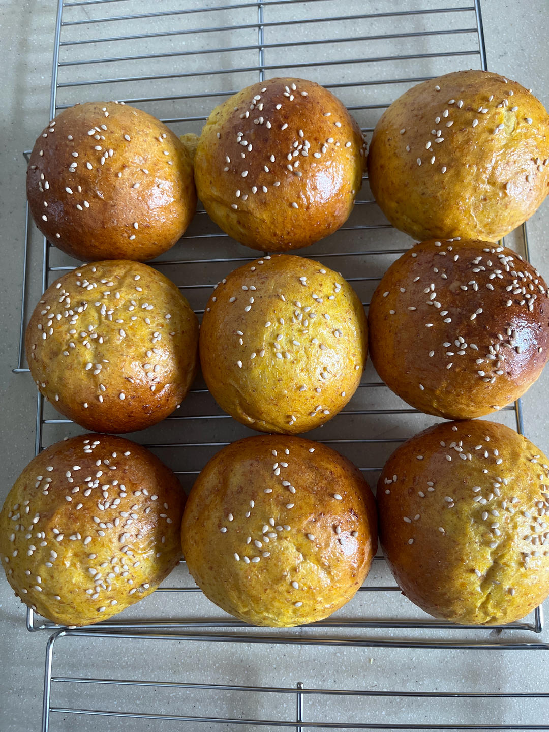 南瓜奶油小餐包（一次发酵）