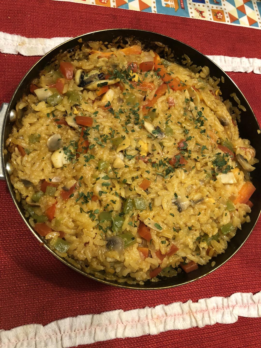 西班牙海鲜炒饭的做法