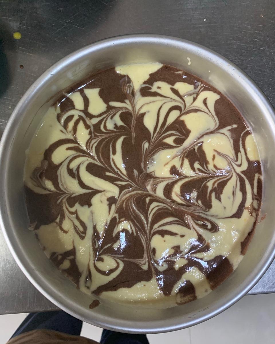 巧克力斑马纹戚风蛋糕（8寸）