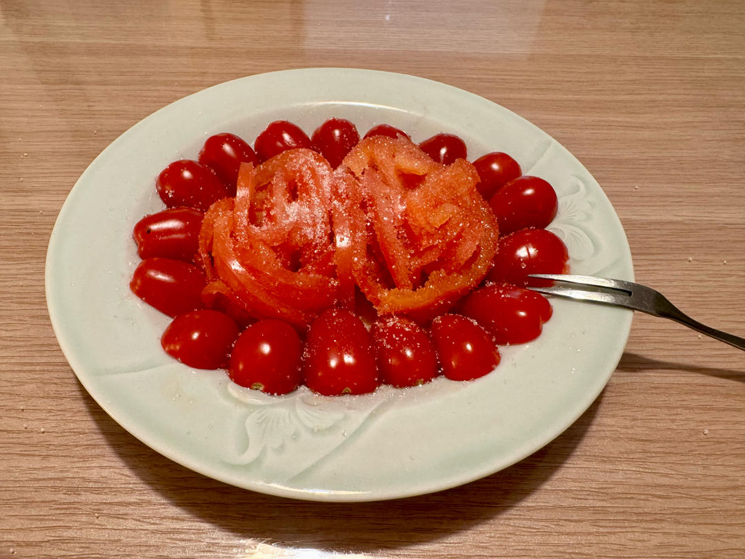 年夜菜之花开富贵~西红柿玫瑰花