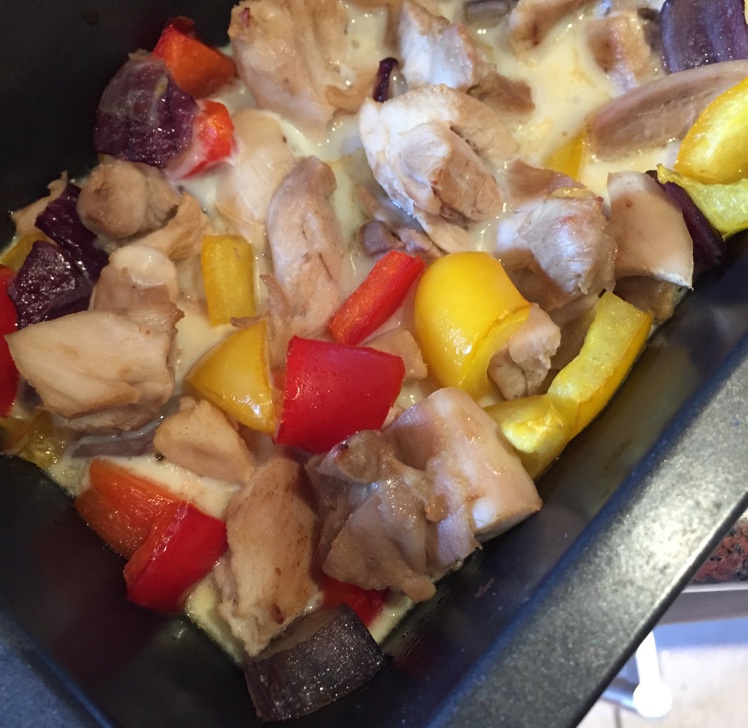 鸡胸肉鸡蛋烤彩椒