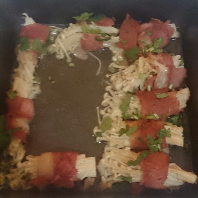 香烤培根金针菇卷