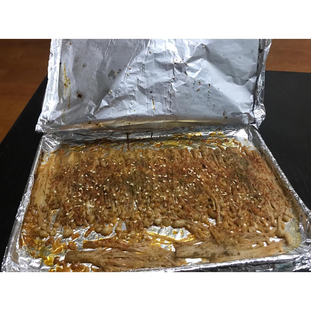 烤箱版烤金针菇