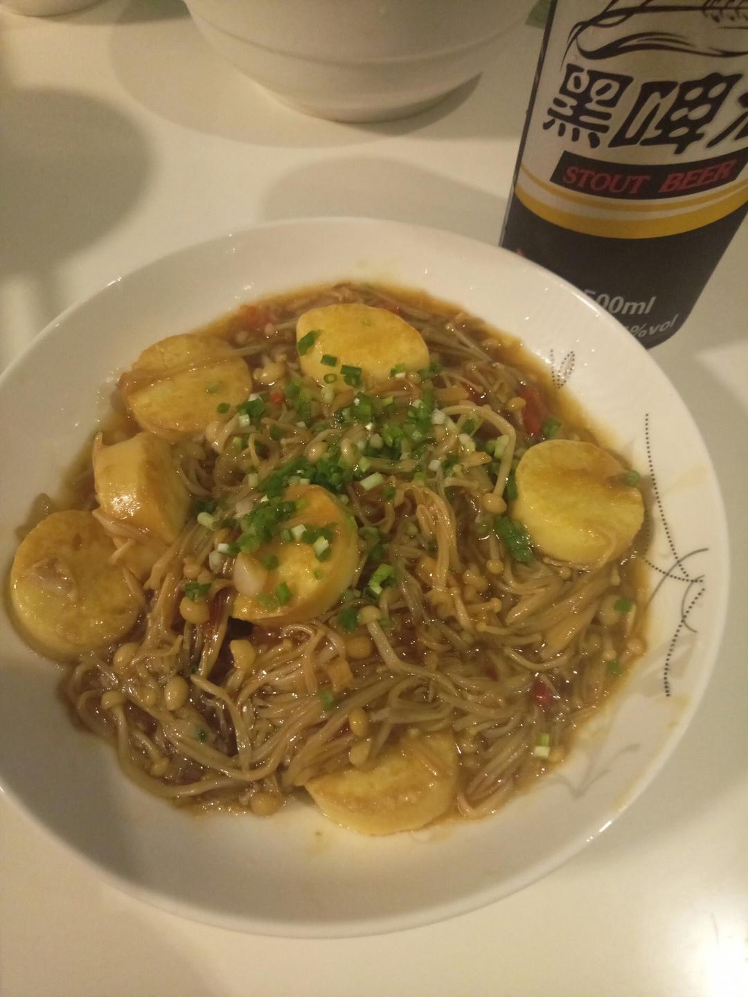 超级下饭菜--金针菇日本豆腐
