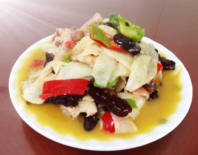 肉片山药炒木耳