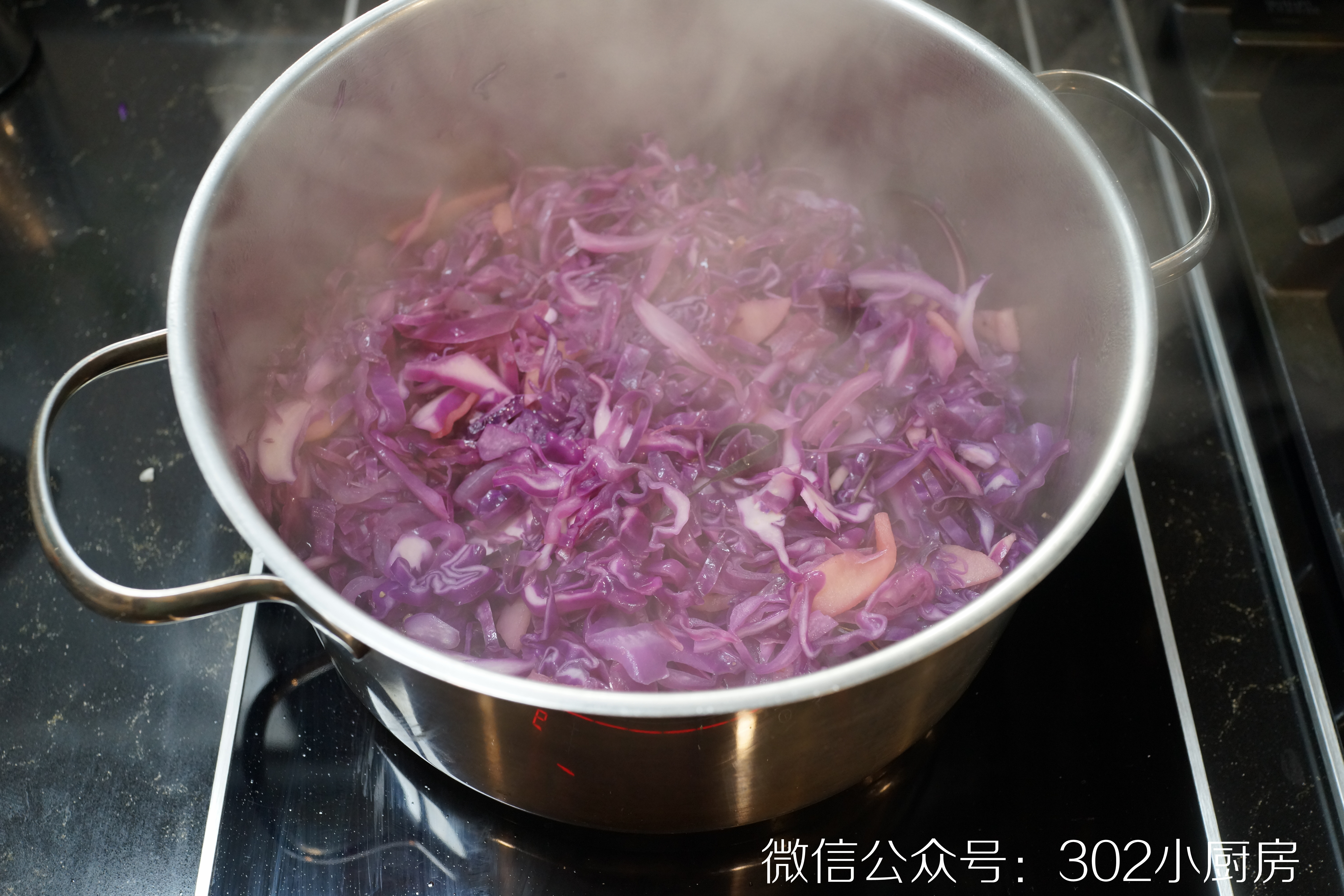 紫甘蓝酸菜（非腌渍，德式烤猪肘配菜）<302小厨房>的做法 步骤8