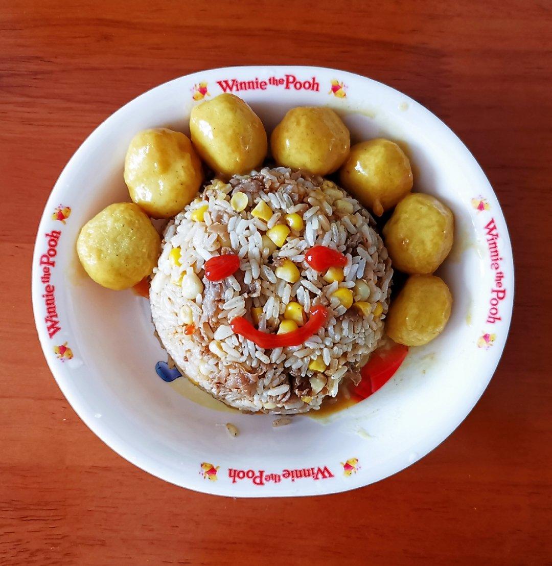 日式肥牛玉米炒饭