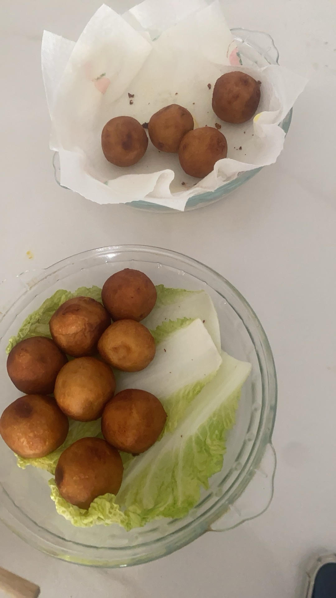 妈妈教炸的红薯丸子